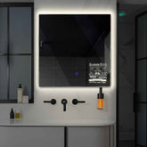 Specchio LED Quadrato | Pulsante touch | Luce bianca neutra - Reyze Serie Motivated Modello 5
